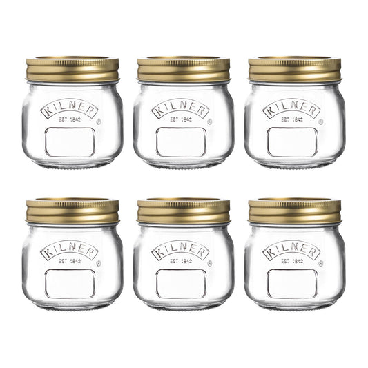 Set of 6 Preserve Jars, 250ml