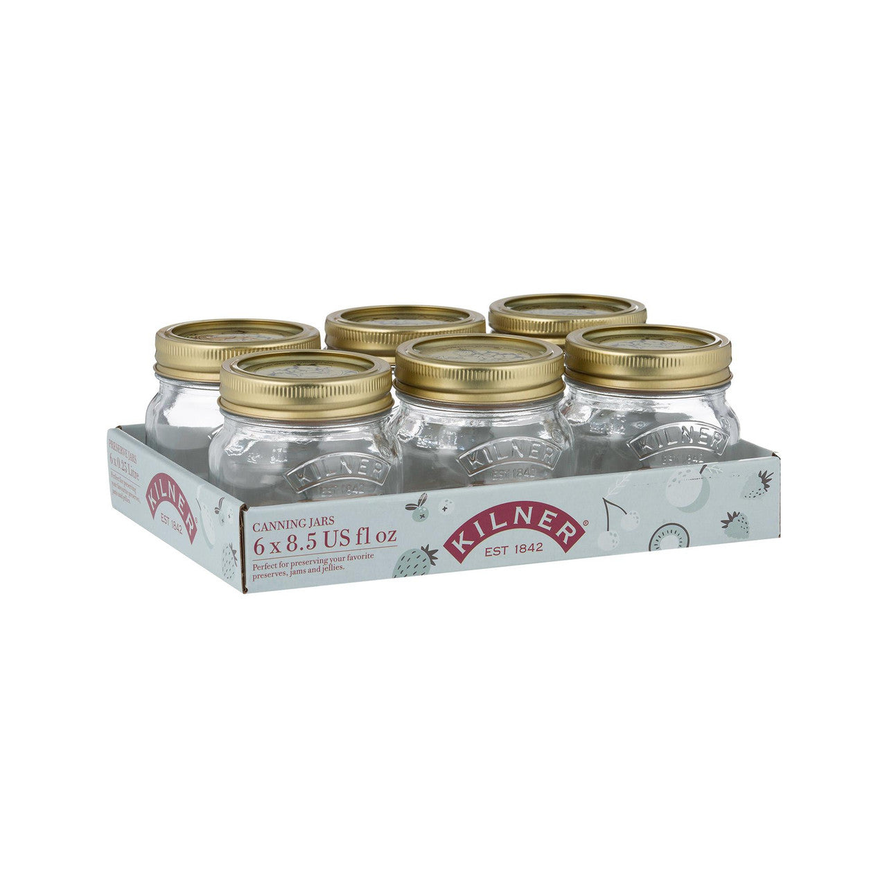 Set of 6 Preserve Jars, 250ml