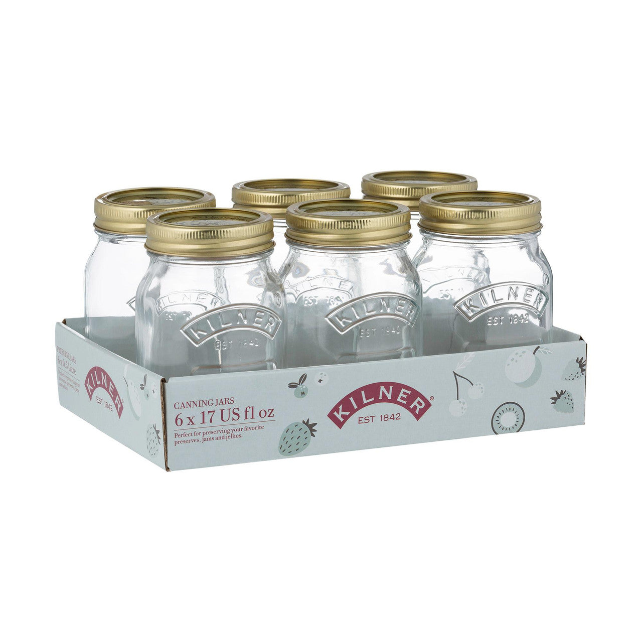 Set of 6 Preserve Jars, 500ml