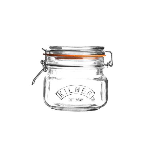 Clip Top Square Jar, 500ml
