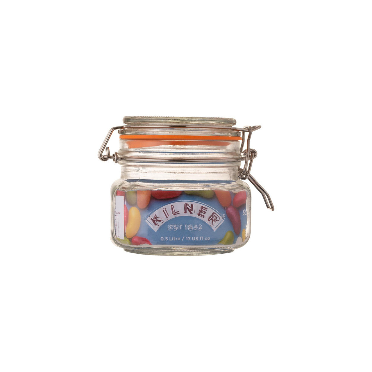 Clip Top Square Jar, 500ml