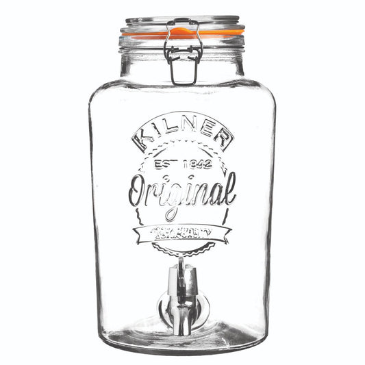 Clip Top Round Drinks Dispenser, 8 Litre