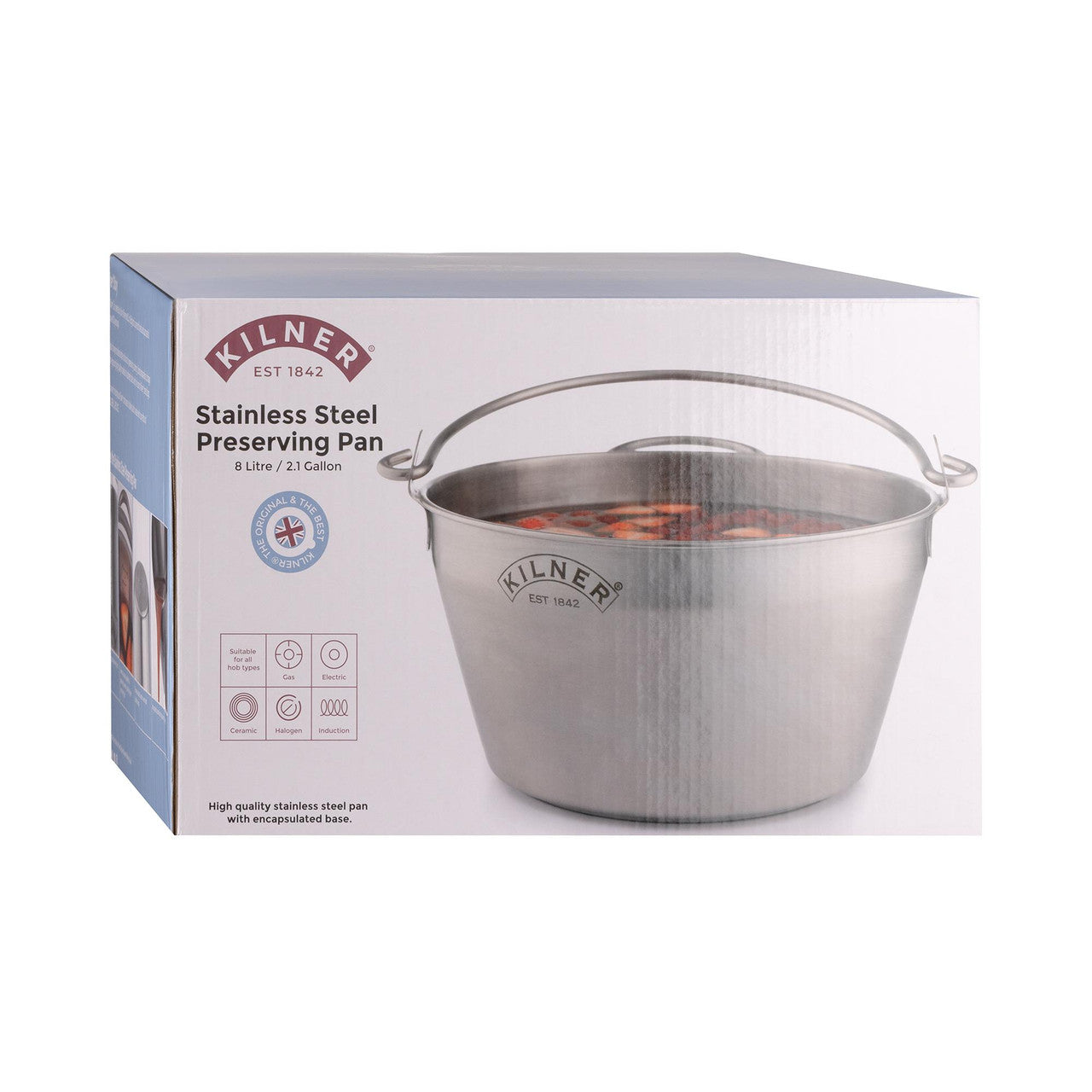 Stainless Steel Preserving Pan, 8 Litre