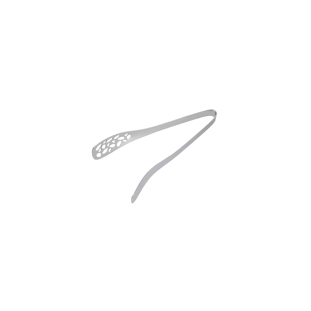 Chef Inox Stainless Steel Tongs - Perforated & Solid, 250mm, Mirror Finish