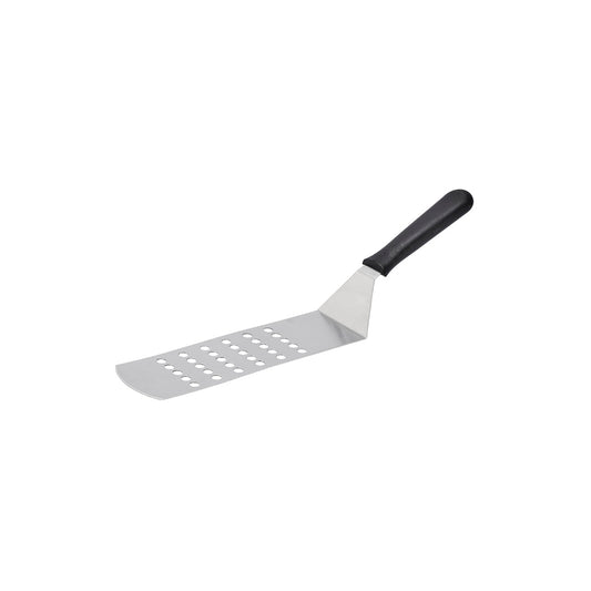 Chef Inox Grill Turner with Black Handle - Perforated, 250x75x380mm