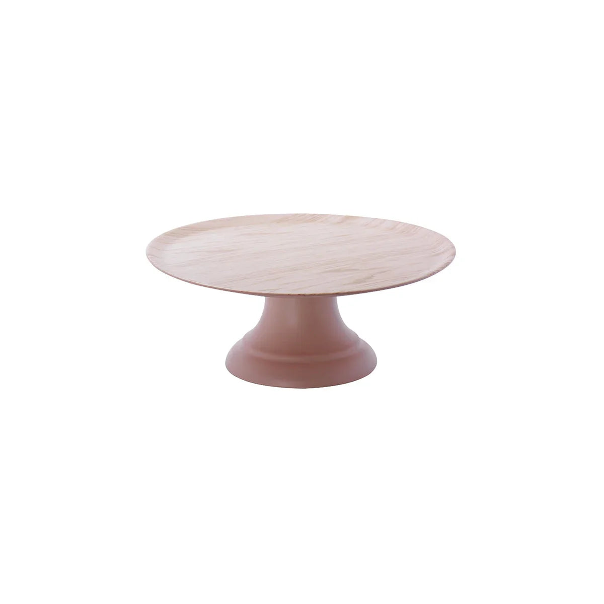 Chef Inox Cake Plate With Stand Melamine 297x110mm Wood Grain - Kitchenly