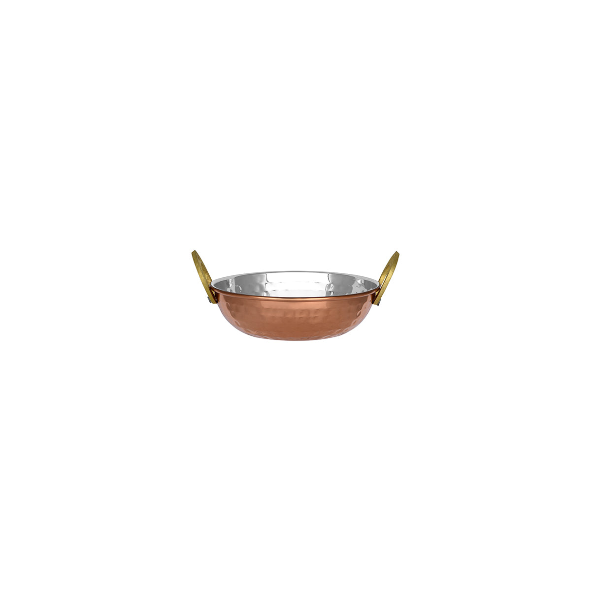 Chef Inox Kadai Bowl With Handles Stainless Steel With Copper Plate 130x40mm - Kitchenly