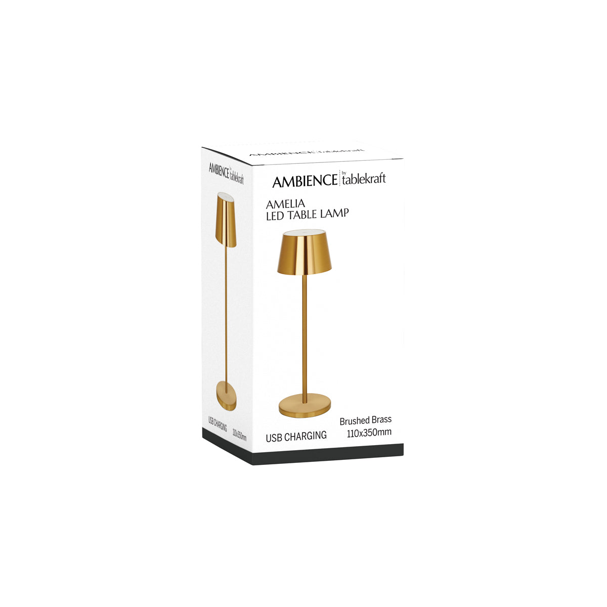 Tablekraft Ambience Amelia Rechargeable Cordless LED Table Lamp - 5200mAh