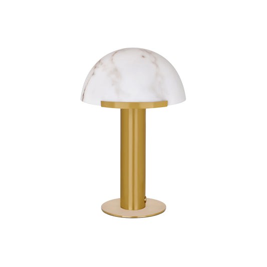 Ambience Phoebe Cordless LED Table Lamp Brass with Alabaster Shade