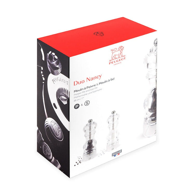 Nancy Salt & Pepper Mills Duo in Acrylic, 18cm