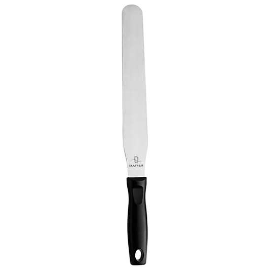 Matfer Bourgeat Stainless Steel Spatula - 300mm, Plastic Handle - Kitchenly