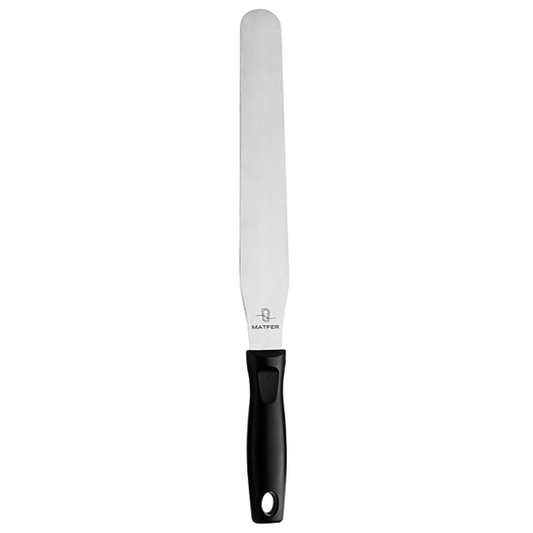Matfer Bourgeat Stainless Steel Spatula - 350mm, Plastic Handle - Kitchenly