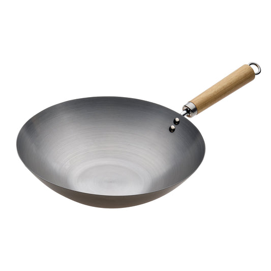 Wok with Wood Handle