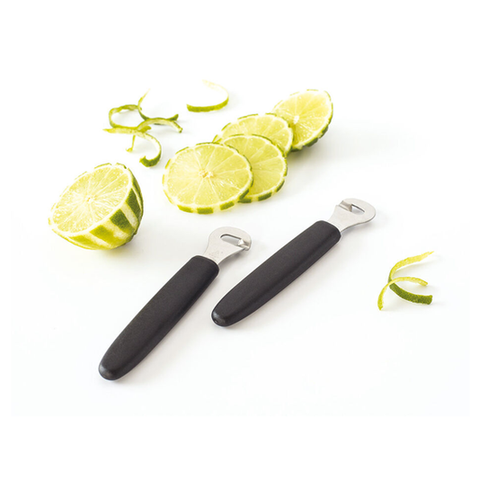 Matfer Bourgeat Stainless Steel Lemon Stripper - Black Polyamide Handle - Kitchenly