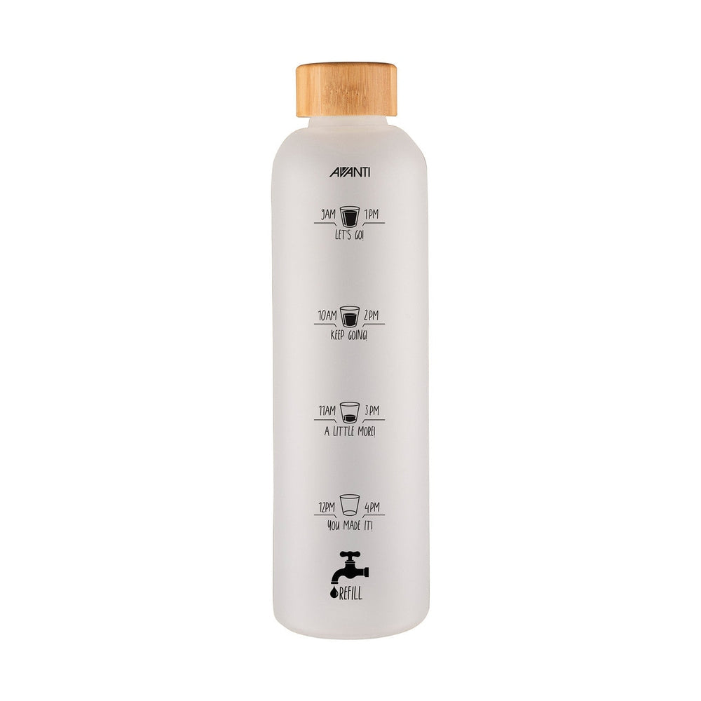 Drink More Velvet Glass Water Bottle