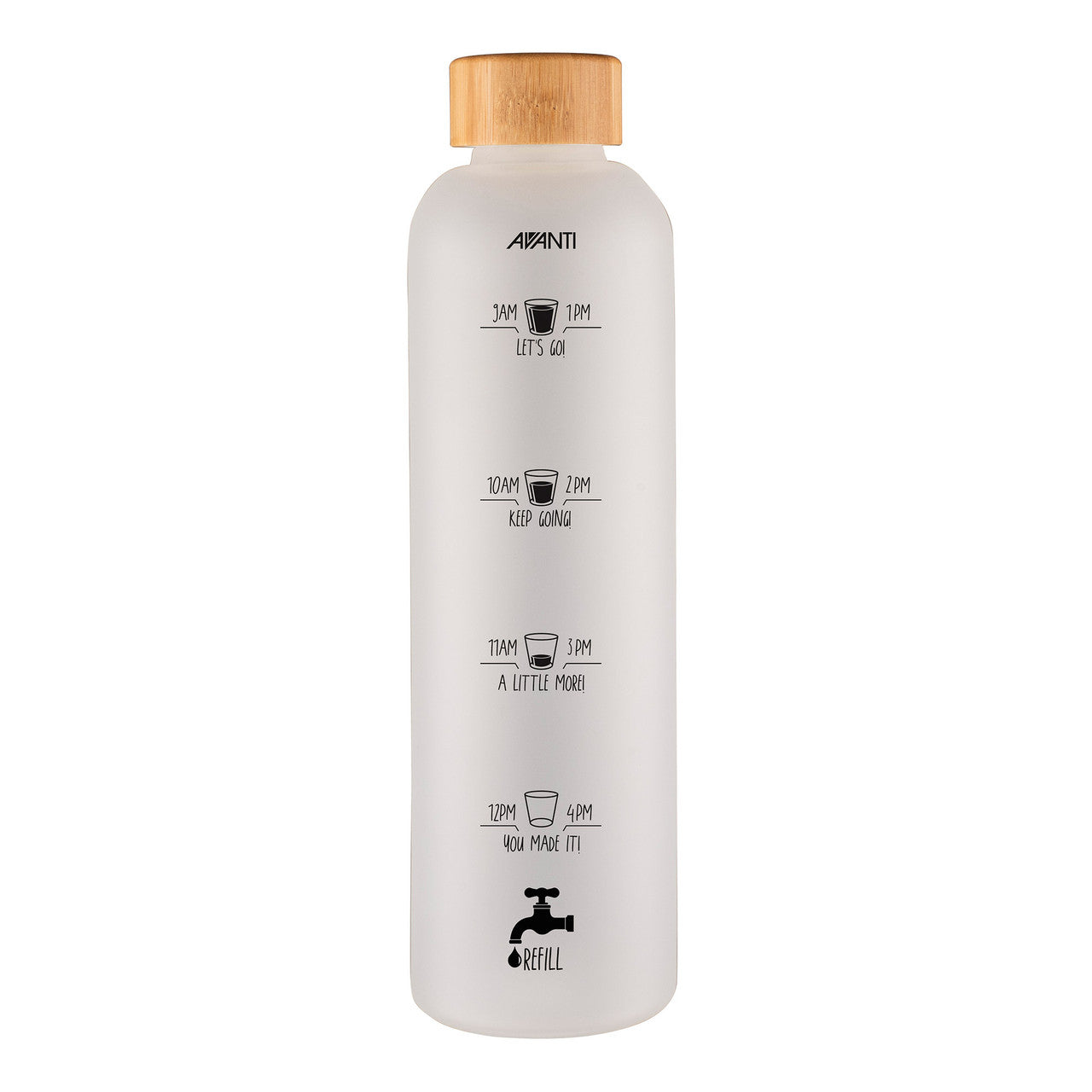 Drink More Velvet Glass Water Bottle