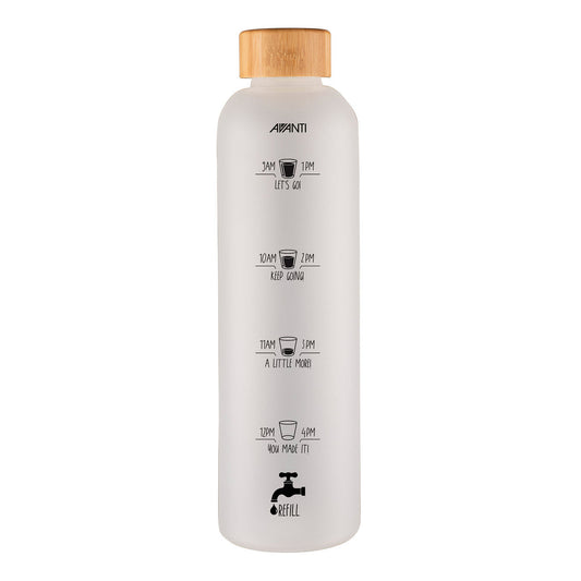 Drink More Velvet Glass Water Bottle