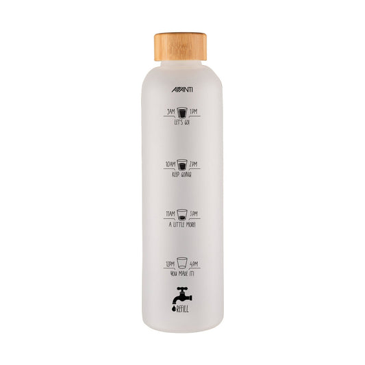 Drink More Velvet Glass Water Bottle