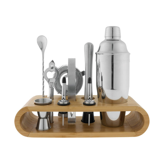 Bar Set with Bamboo Stand