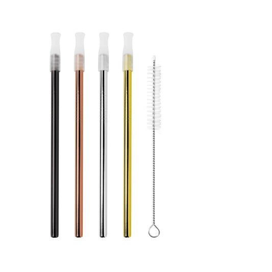 Cocktail Straws, with Cleaning Brush