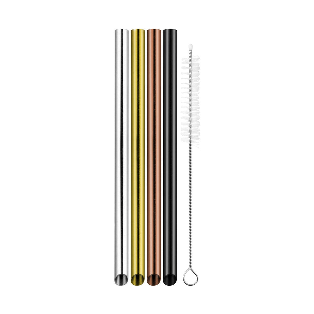 Bubble Tea Straws, with Cleaning Brush