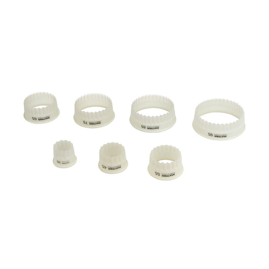Matfer Bourgeat Exoglass Fluted Cutters - Set of 7, Odd Edge