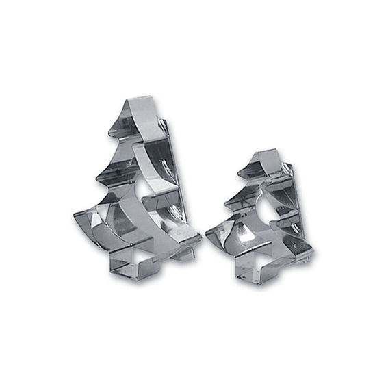 Matfer Bourgeat 160mm Stainless Steel Cutter - X'mas Tree - Kitchenly