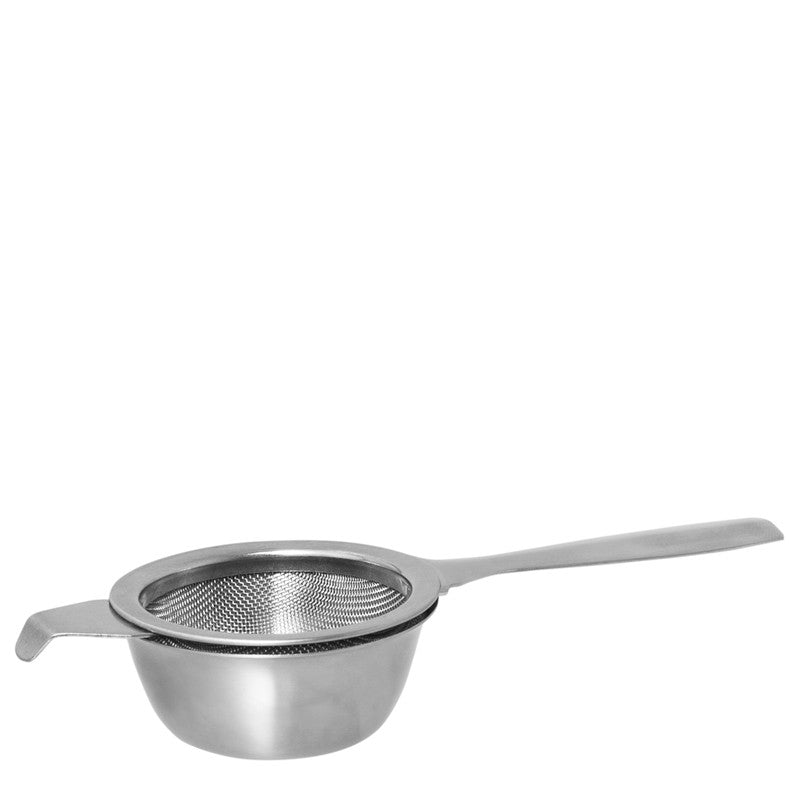 Single Handle Tea Strainer, with Drip Bowl