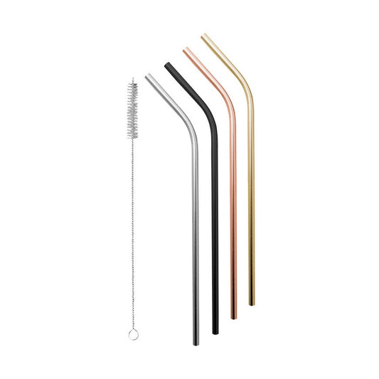 Stainless Steel Straws, with Cleaning Brush