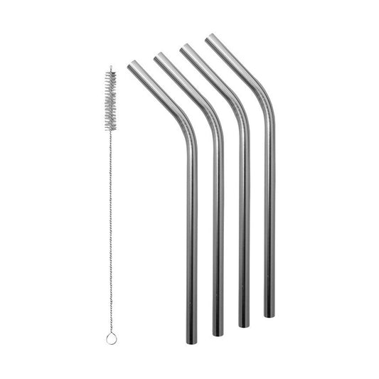 Smoothie Stainless Steel Straws, with Cleaning Brush