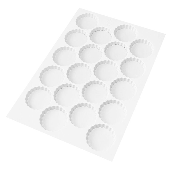 Matfer Bourgeat Fluted Tart Cutter Sheet - 72 Cavities, 45mm - Kitchenly