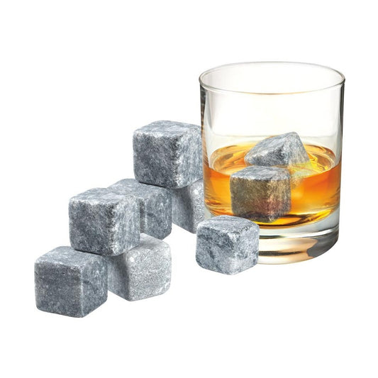 Whisky Rock Set With Velvet Pouch and Box - Soapstone