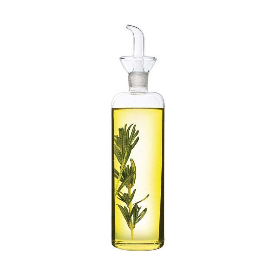 Glass Slender Oil And Vinegar Cruet