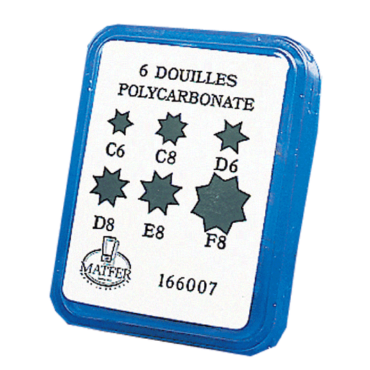 Matfer Bourgeat Star Piping Tubes - Set of 6 - Kitchenly