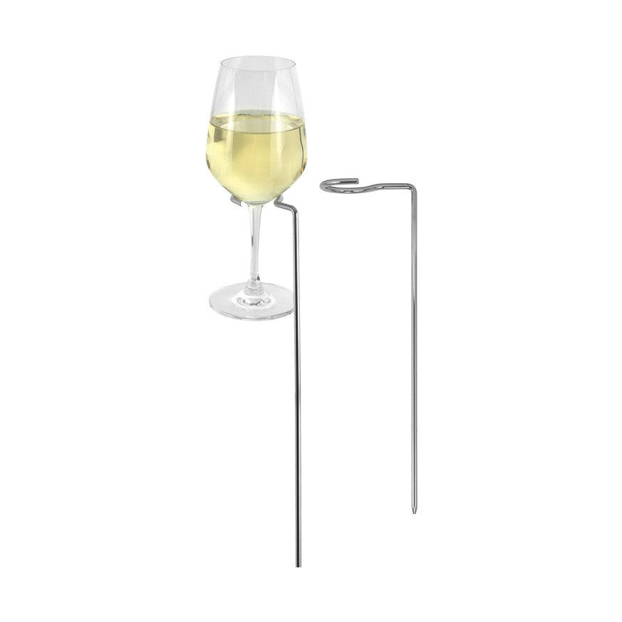 Chrome Plated Stemmed Glass Sticks