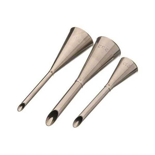 Matfer Bourgeat Plain Filling Tubes - Stainless Steel, Set of 3 - Kitchenly