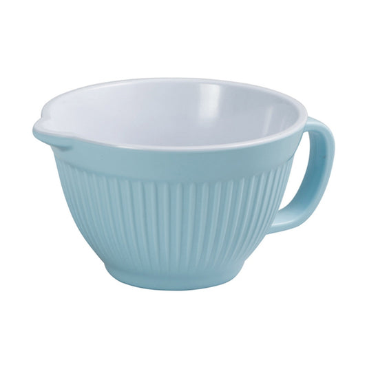 Ribbed Mixing Bowl With Handle And Spout
