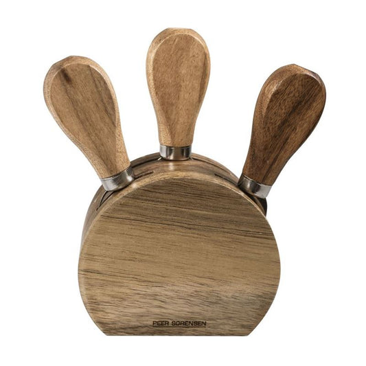 Peer Sorensen ā 4pc Cheese Knife Set in Acacia Block