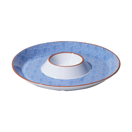 Round Sharing Plate with sauce bowl - Fan