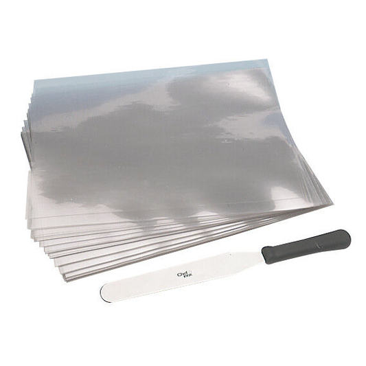 Matfer Bourgeat Chocolate Sheets - 400x300mm, Pack of 100 - Kitchenly