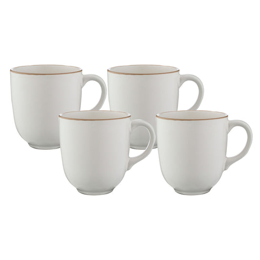 Classic Collection Cream Set of 4 Mugs, 400ml