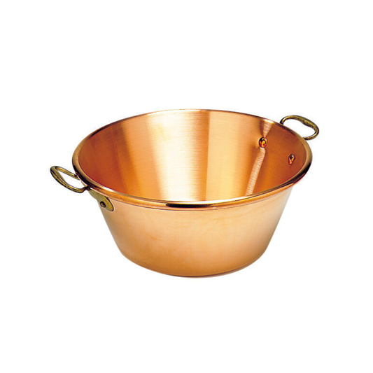 Matfer Bourgeat Copper Jam Pan - 420mm, Brass Handle - Kitchenly