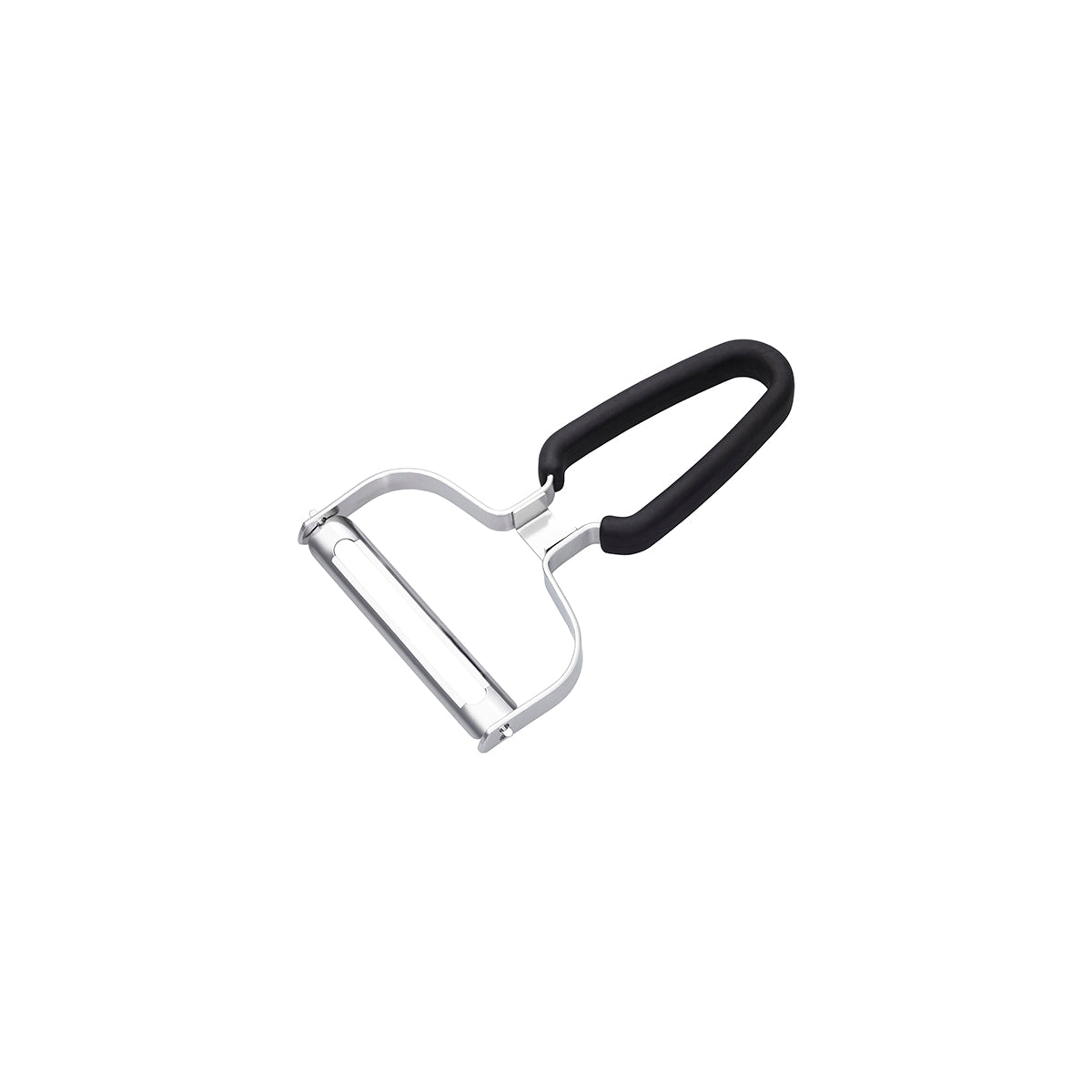 Chef Inox Stainless Steel Vegetable Peeler - Black Rubber Handle, 153x102mm