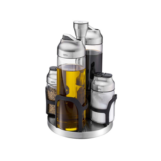 Vinegar-oil and spice cruet stand KIPPO, 5-piece