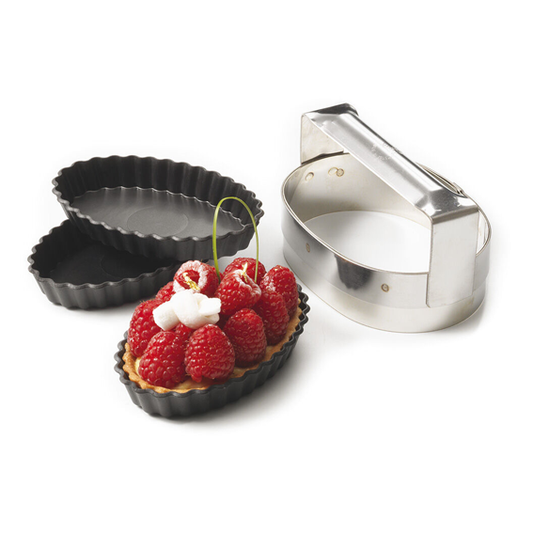 Matfer Bourgeat Exoglass Tart Oblong - 117x70x18mm - Kitchenly