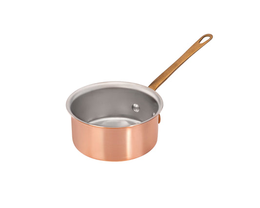 Matfer Bourgeat Copper Sauce Pan - Brass Handle, 90mm