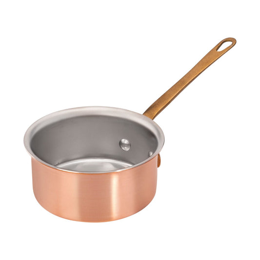 Matfer Bourgeat Copper Sauce Pan - Brass Handle, 90mm