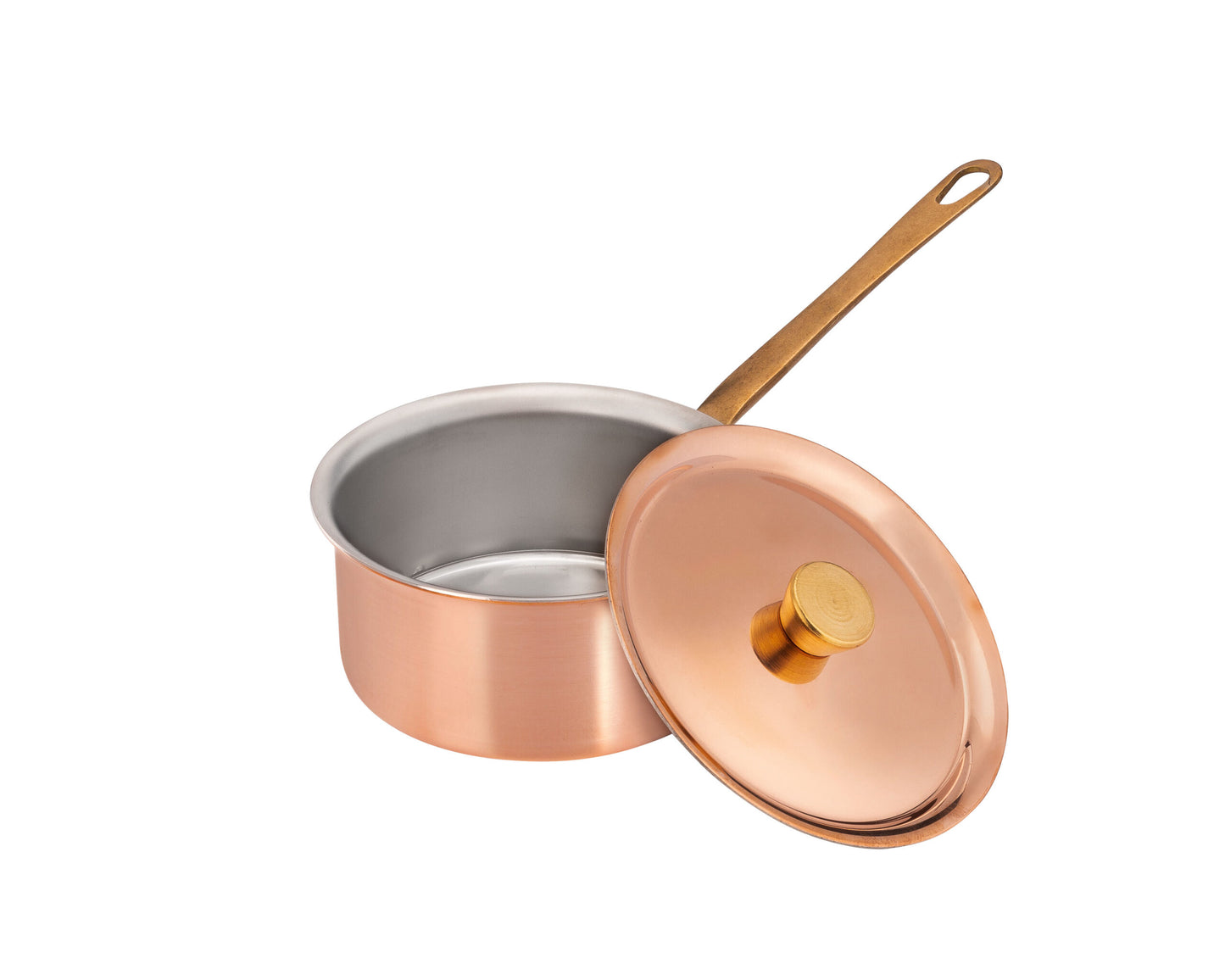 Matfer Bourgeat Lid - Copper, Brass Handle, 90mm
