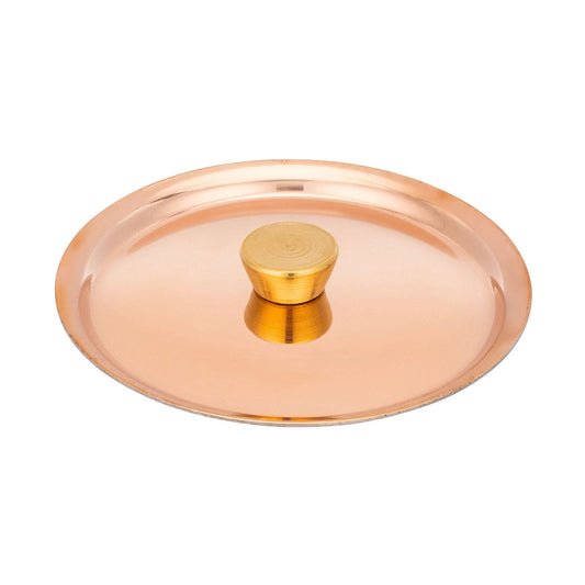 Matfer Bourgeat Lid - Copper, Brass Handle, 90mm