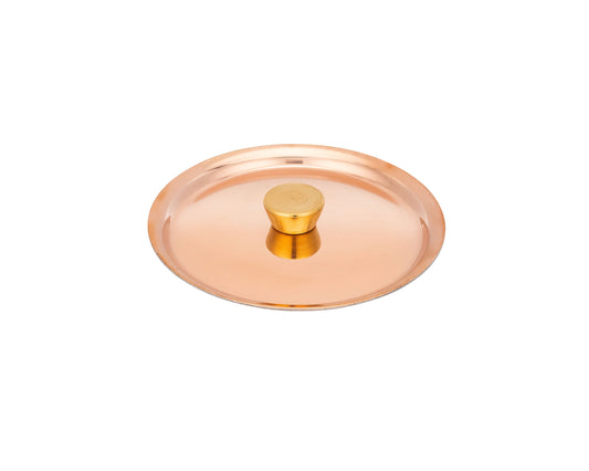 Matfer Bourgeat Lid - Copper, Brass Handle, 90mm